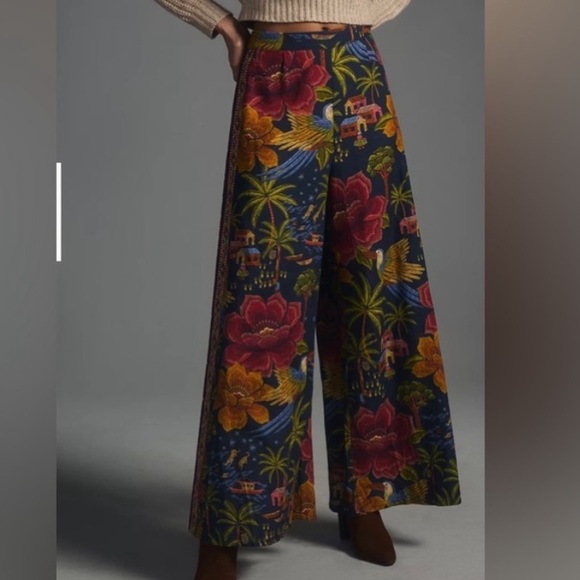 FARM Rio Pants - FARM RIO PRINTED WIDE-LEG PANTS SIZE S MULTICOLOR NWT SOLD OUT